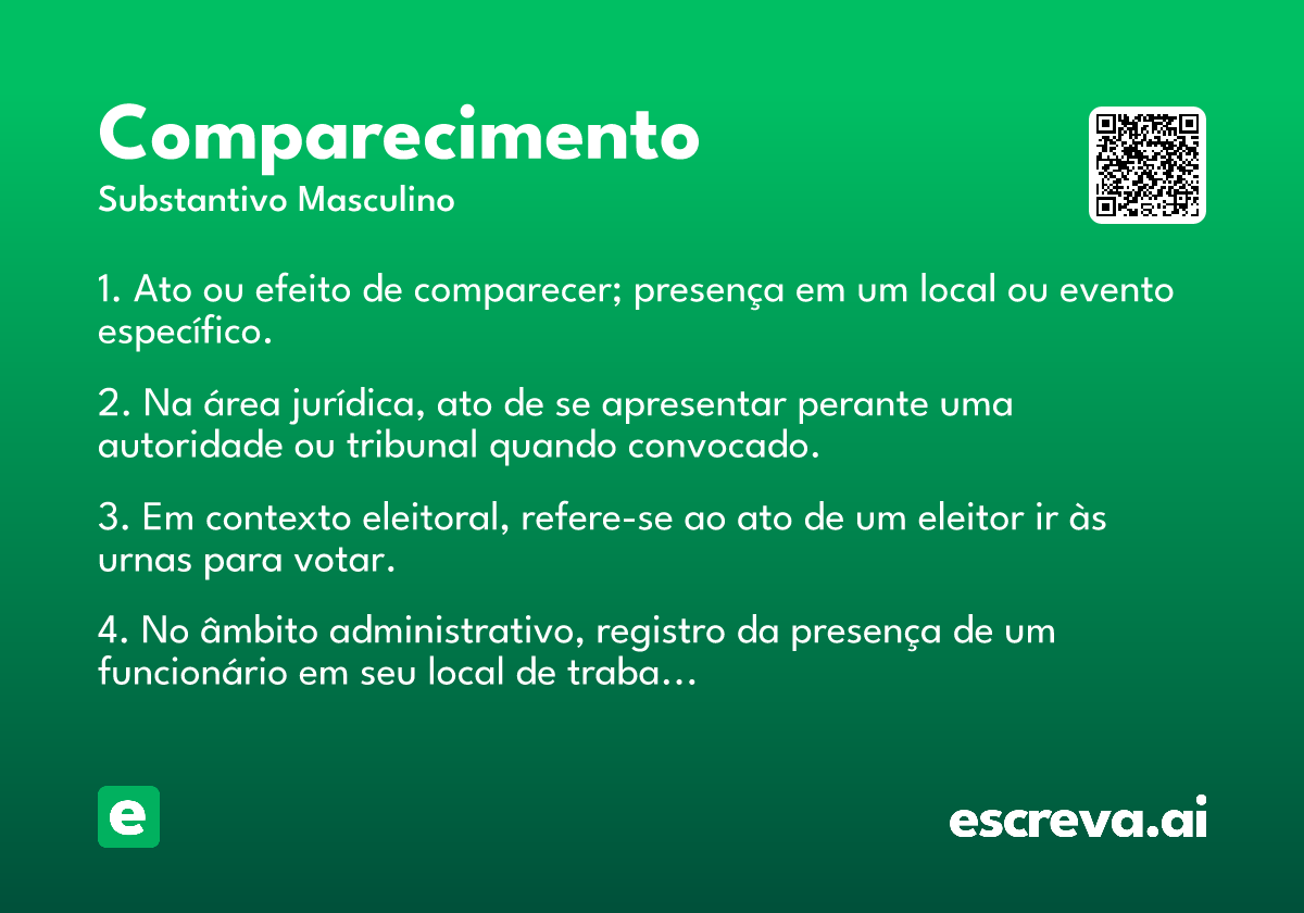 comparecimento