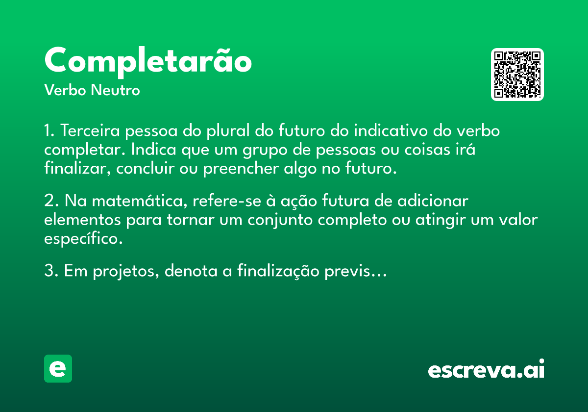 completarão