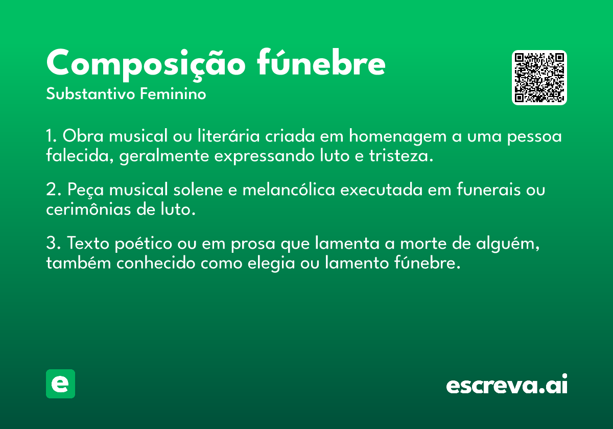 composição fúnebre
