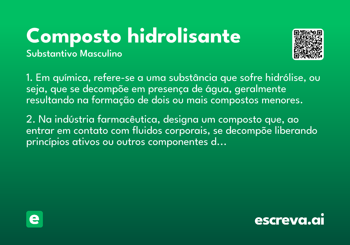 composto hidrolisante