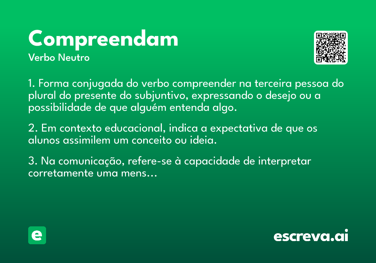 compreendam