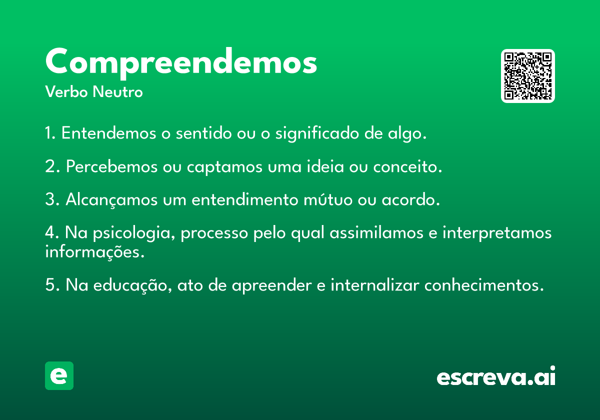 compreendemos