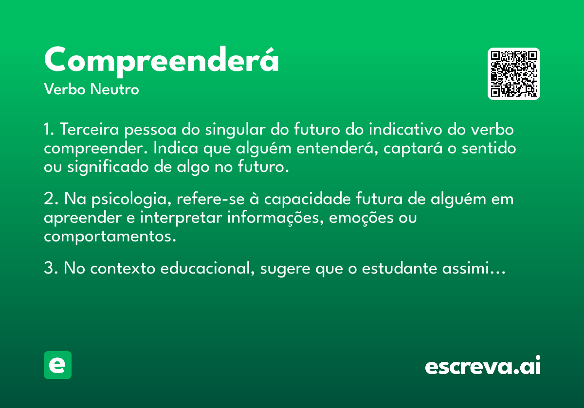 compreenderá