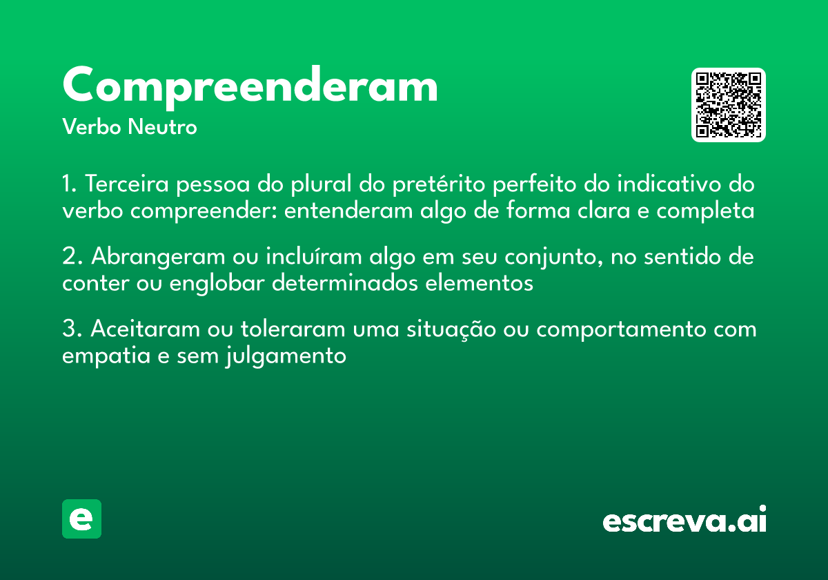 compreenderam
