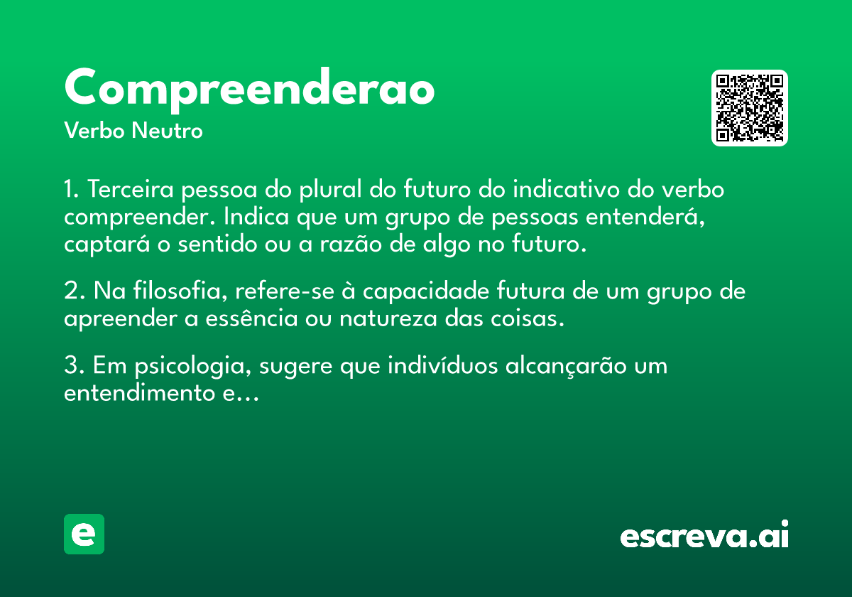 compreenderao