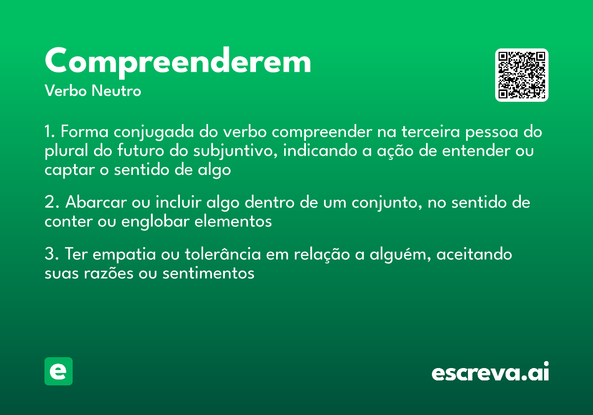 compreenderem