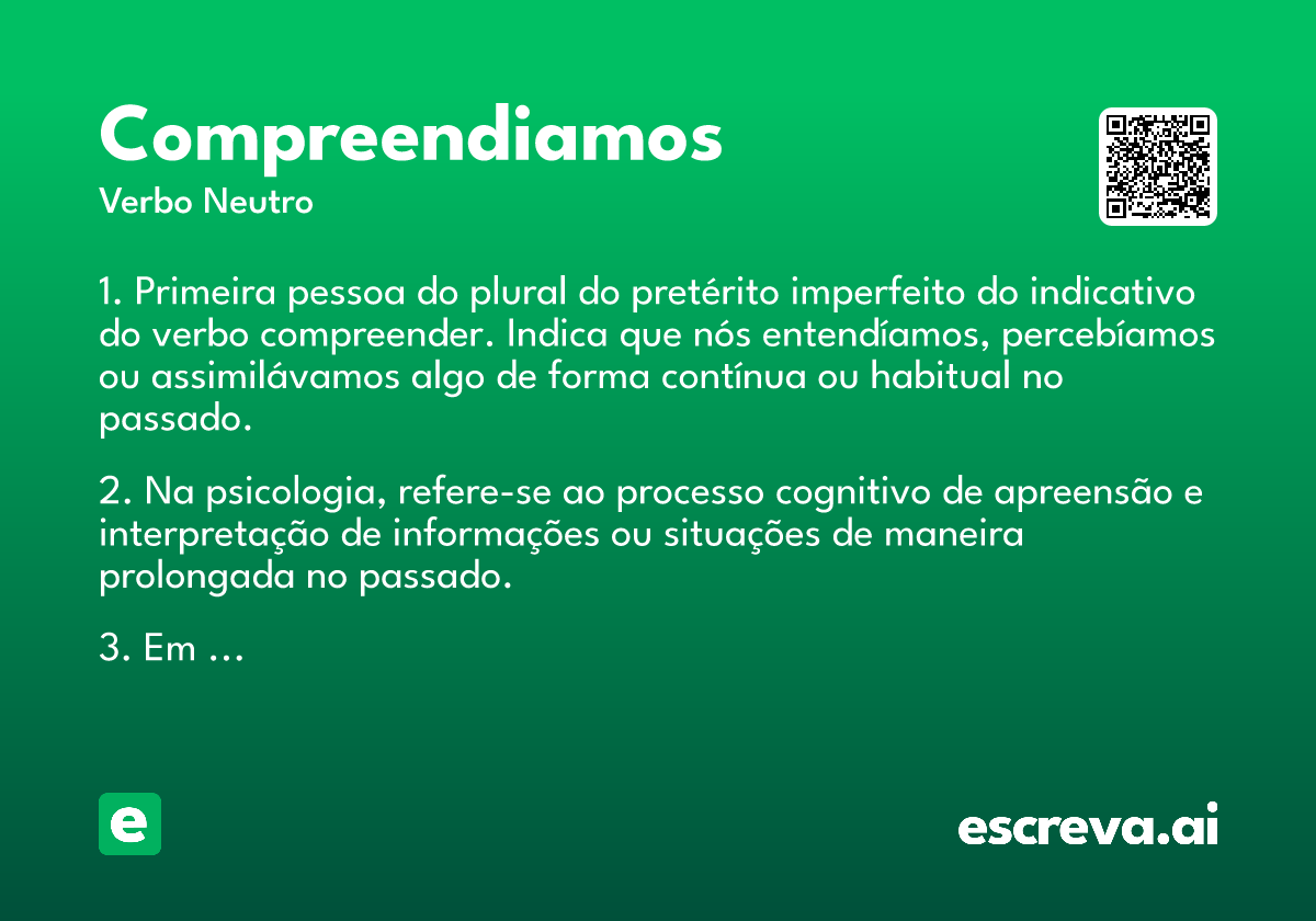 compreendiamos