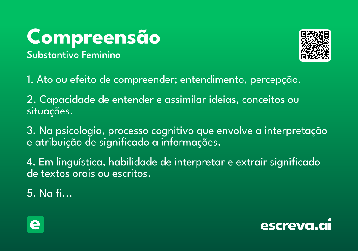 compreensão