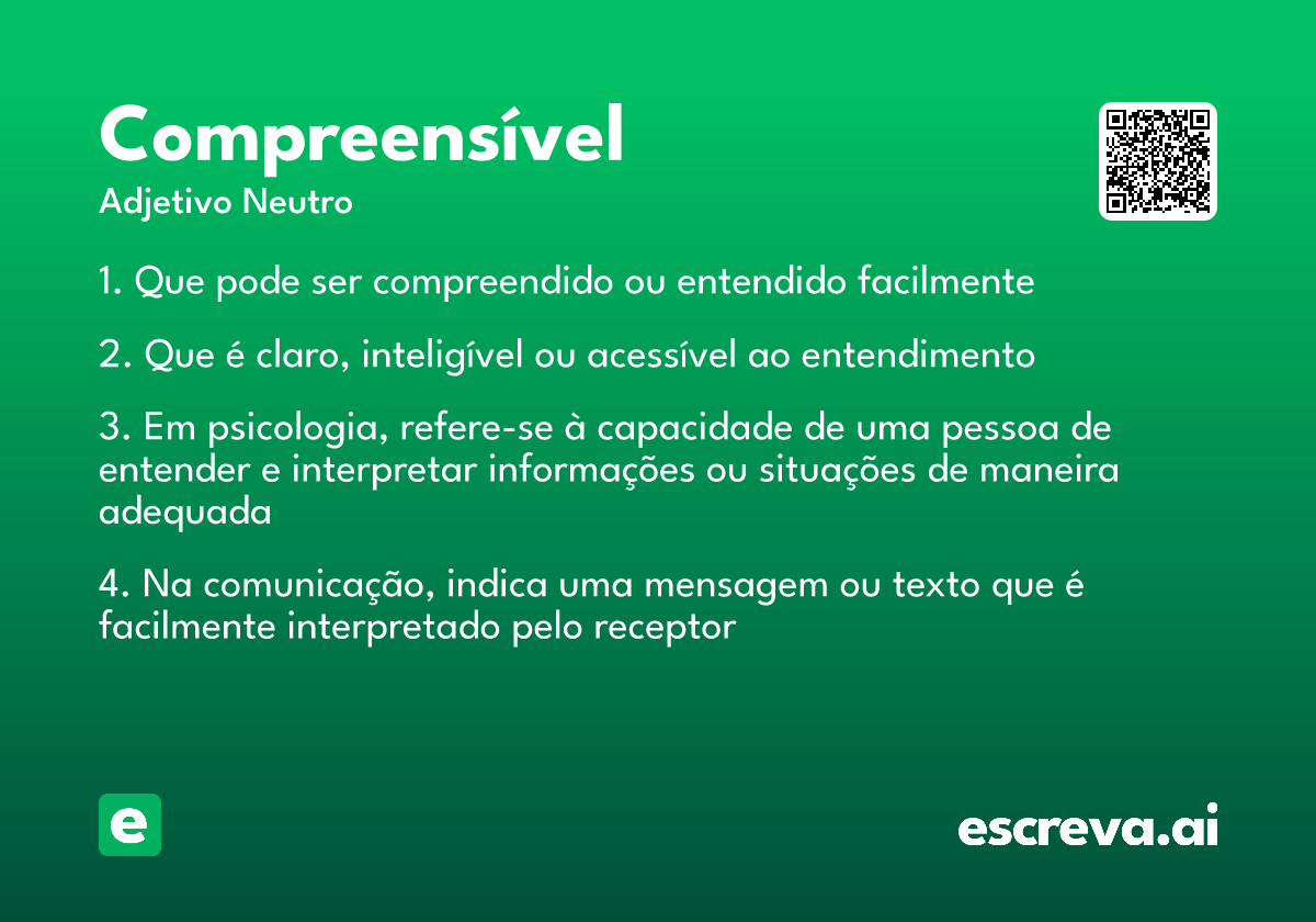 compreensível