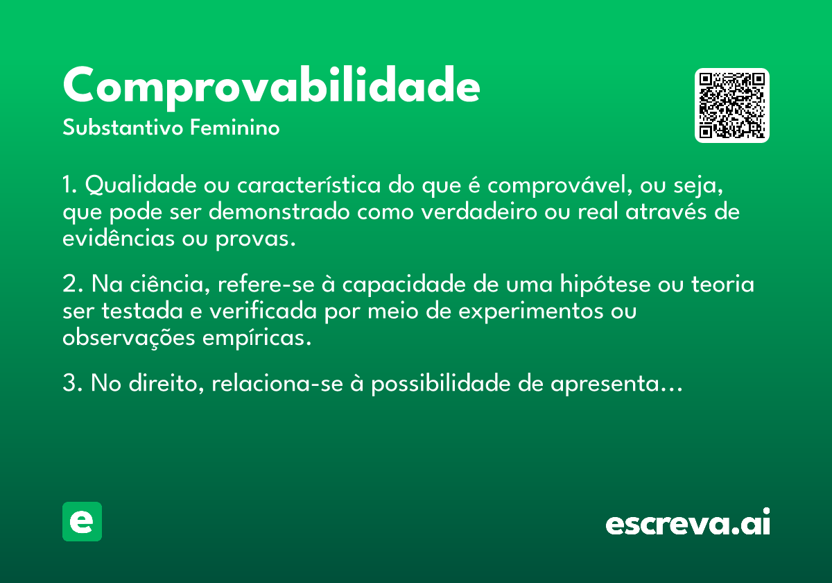 comprovabilidade