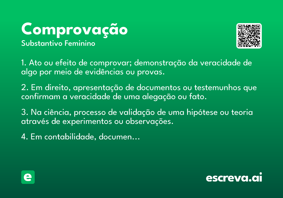 comprovação