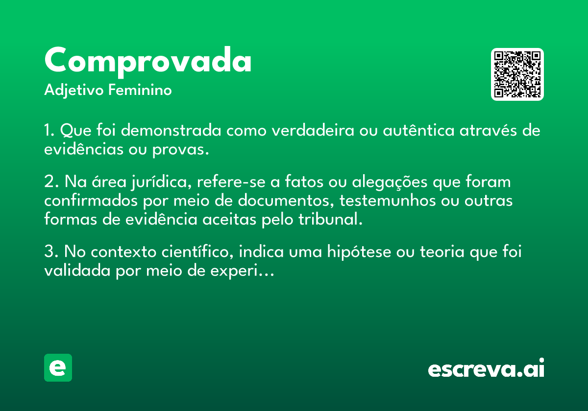 comprovada