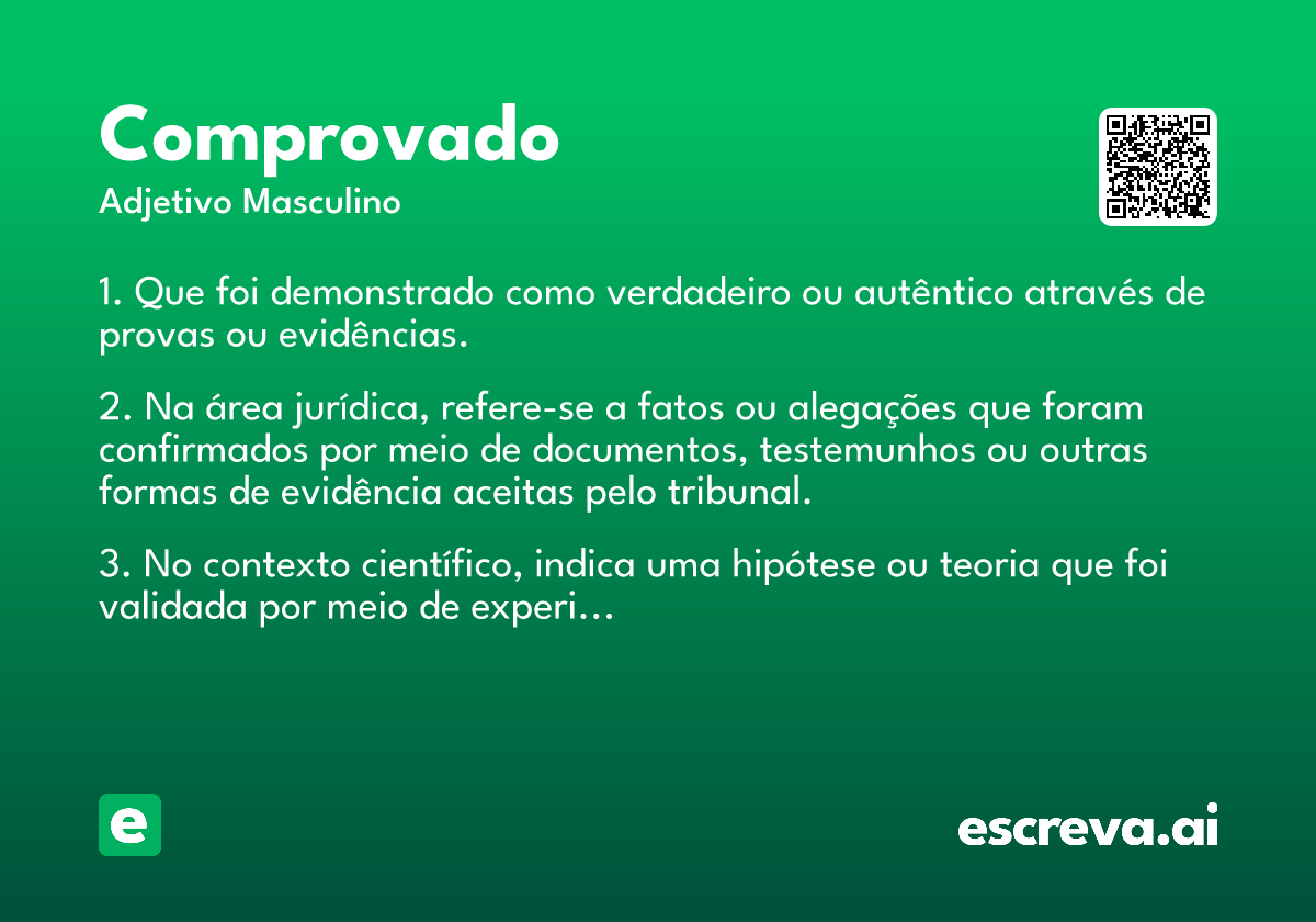 comprovado