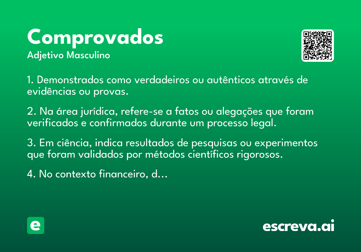 comprovados