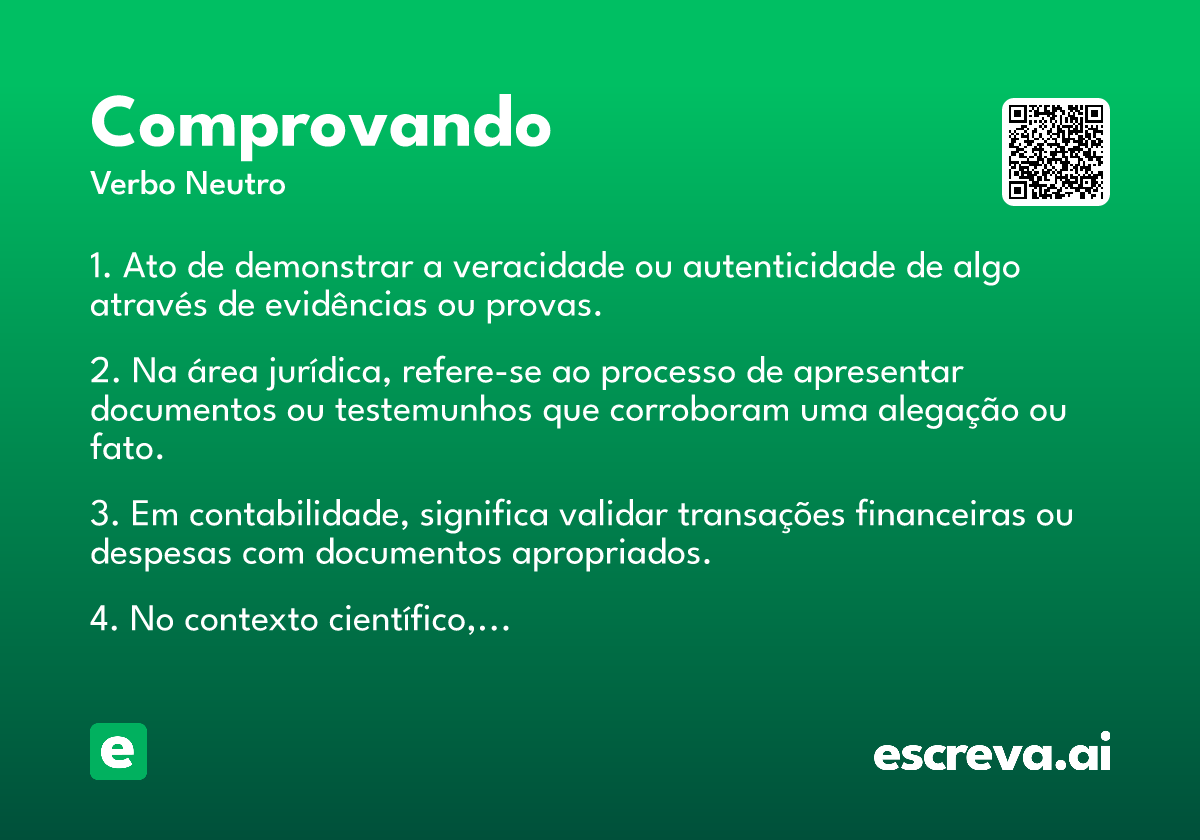 comprovando