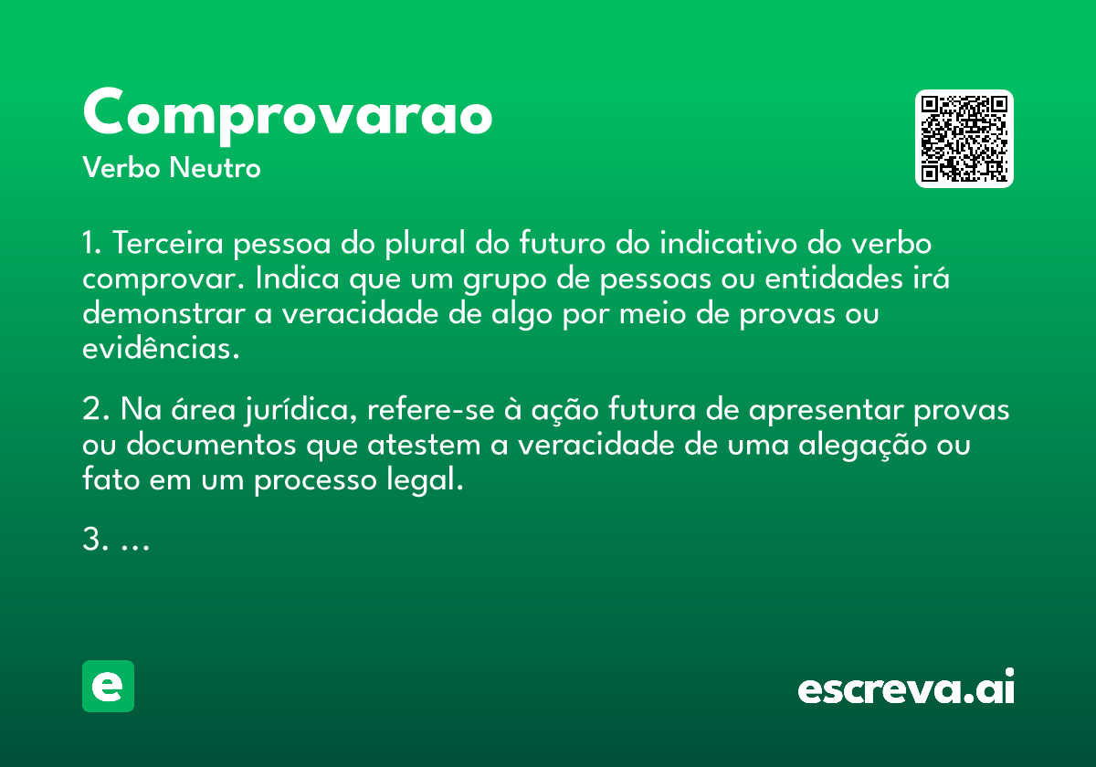 comprovarao
