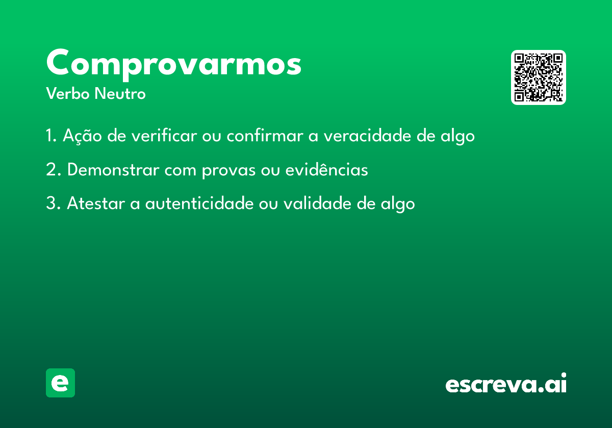 comprovarmos