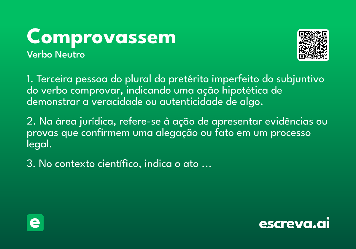 comprovassem