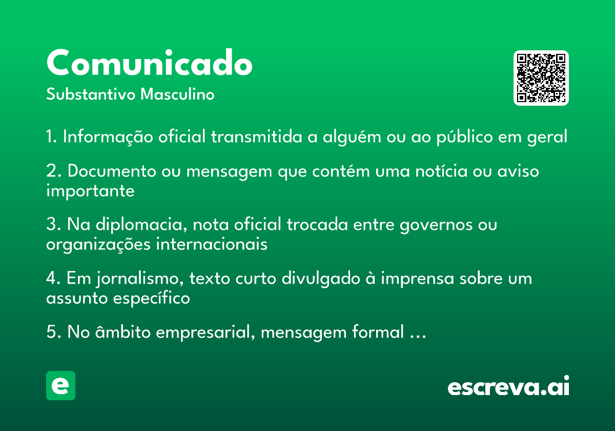 comunicado