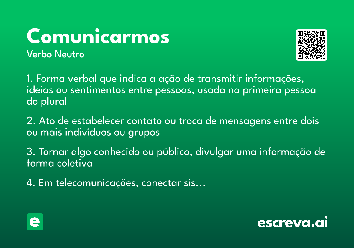 comunicarmos