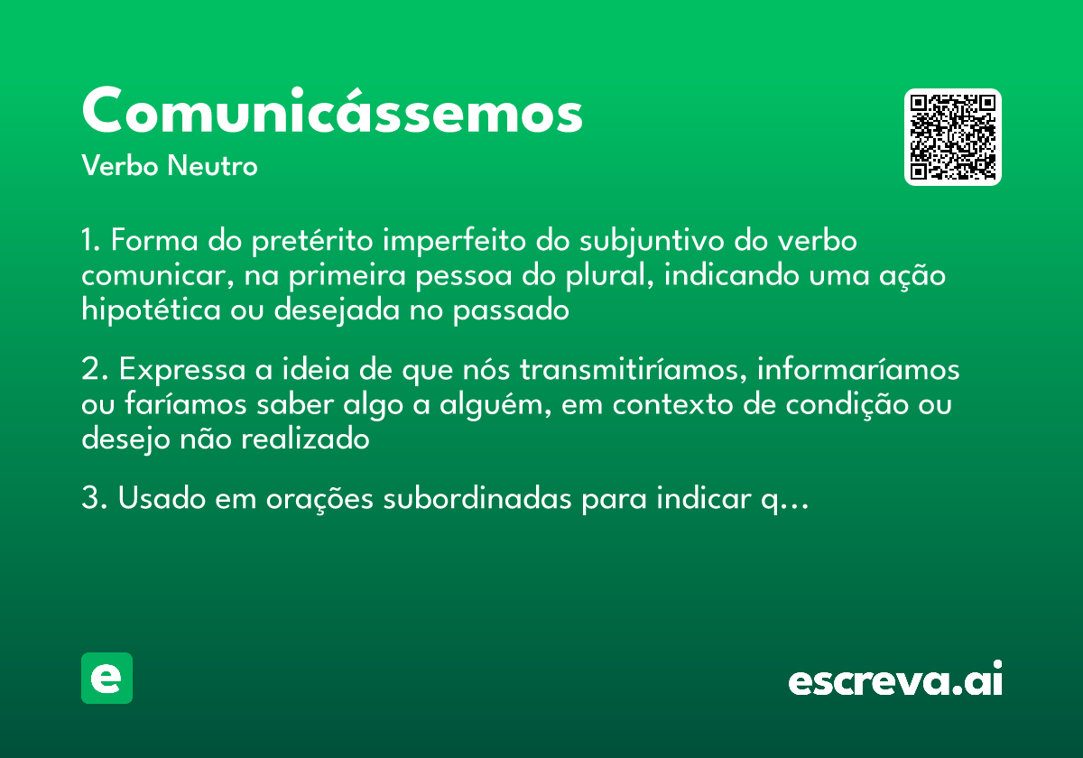 comunicássemos