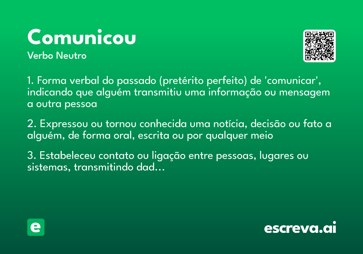 comunicou