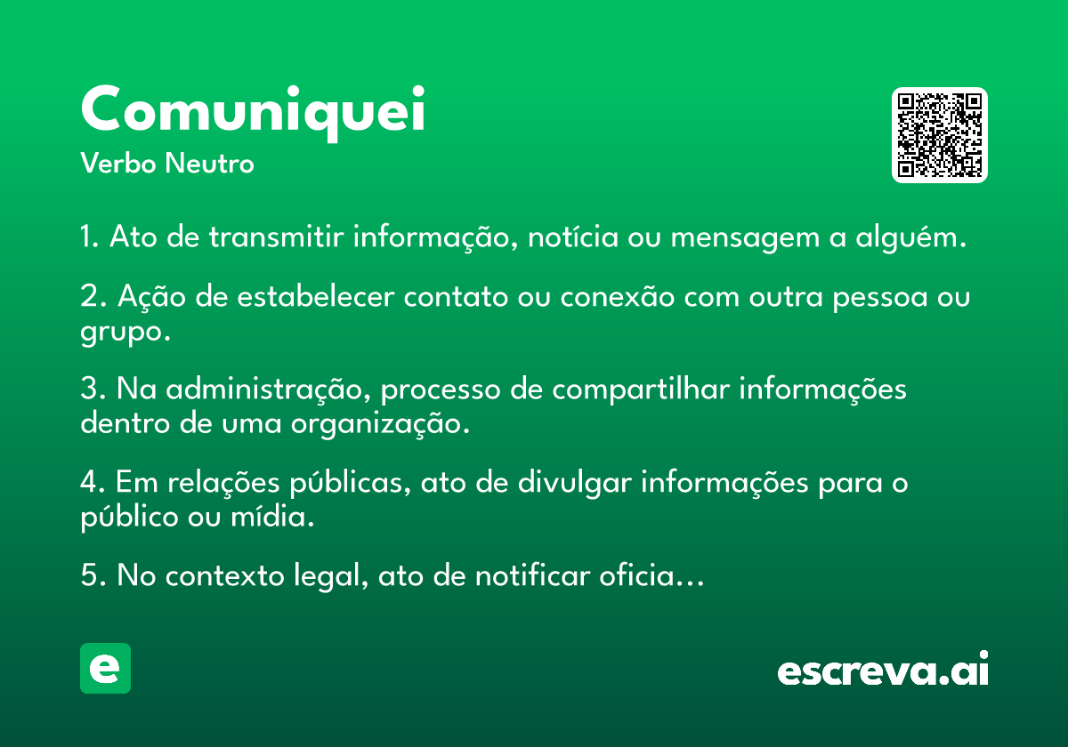 comuniquei