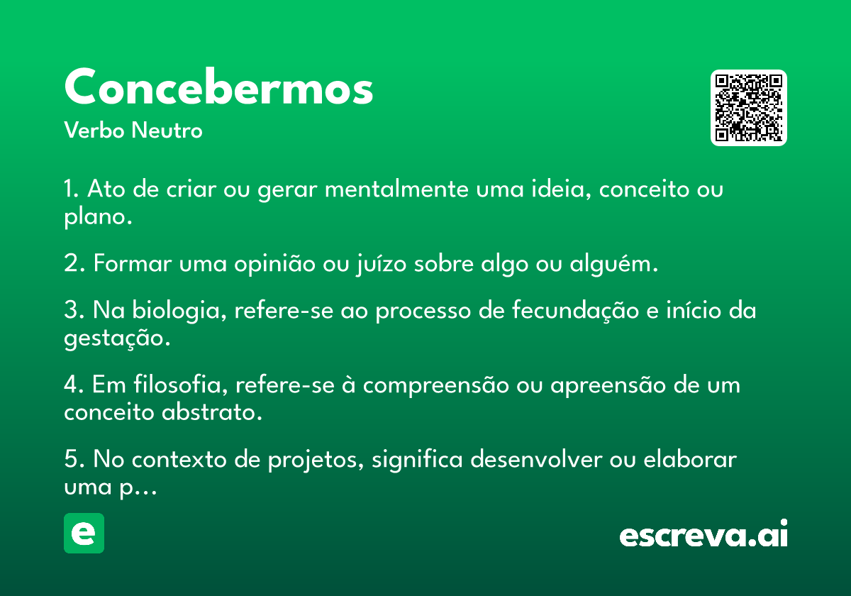 concebermos