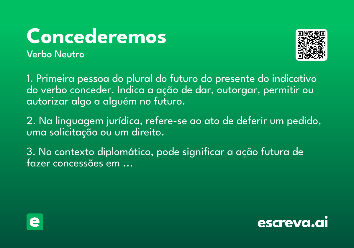 concederemos