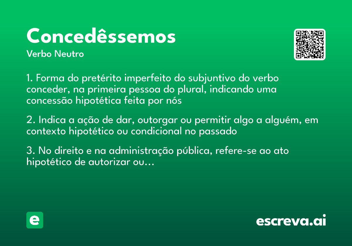 concedêssemos
