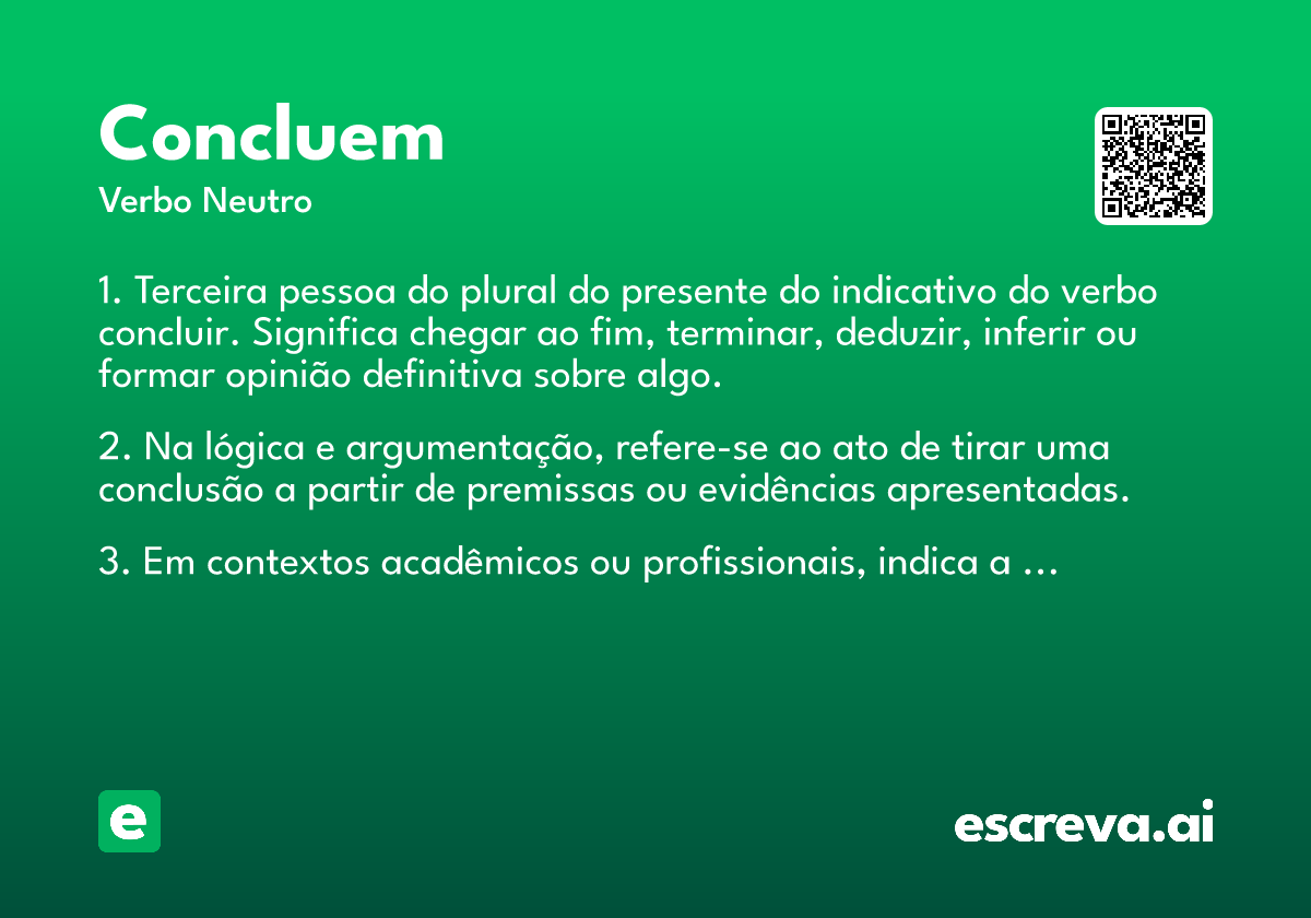 concluem