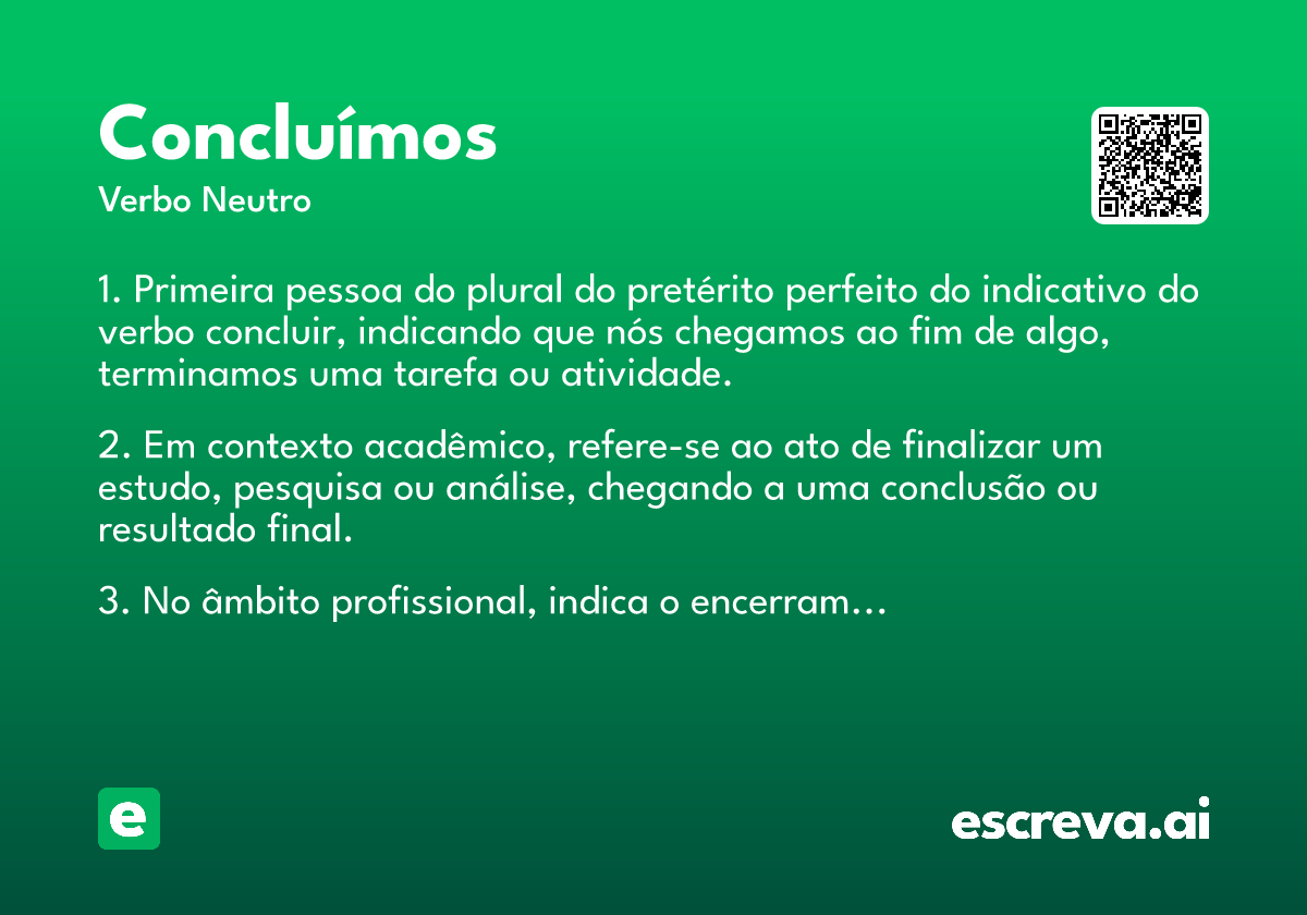 concluímos