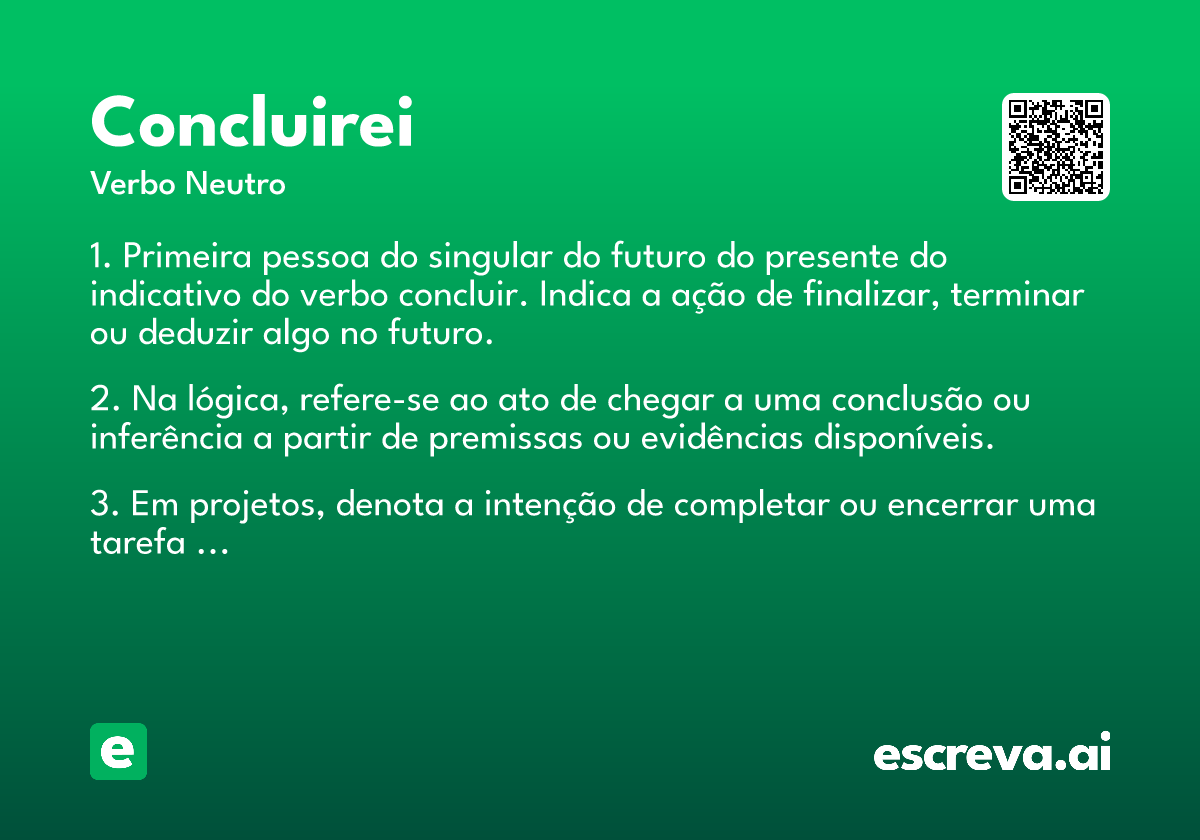 concluirei