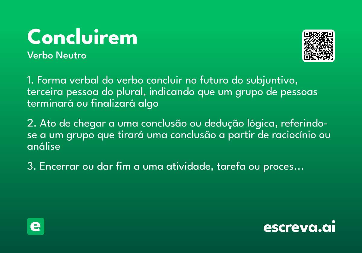 concluirem