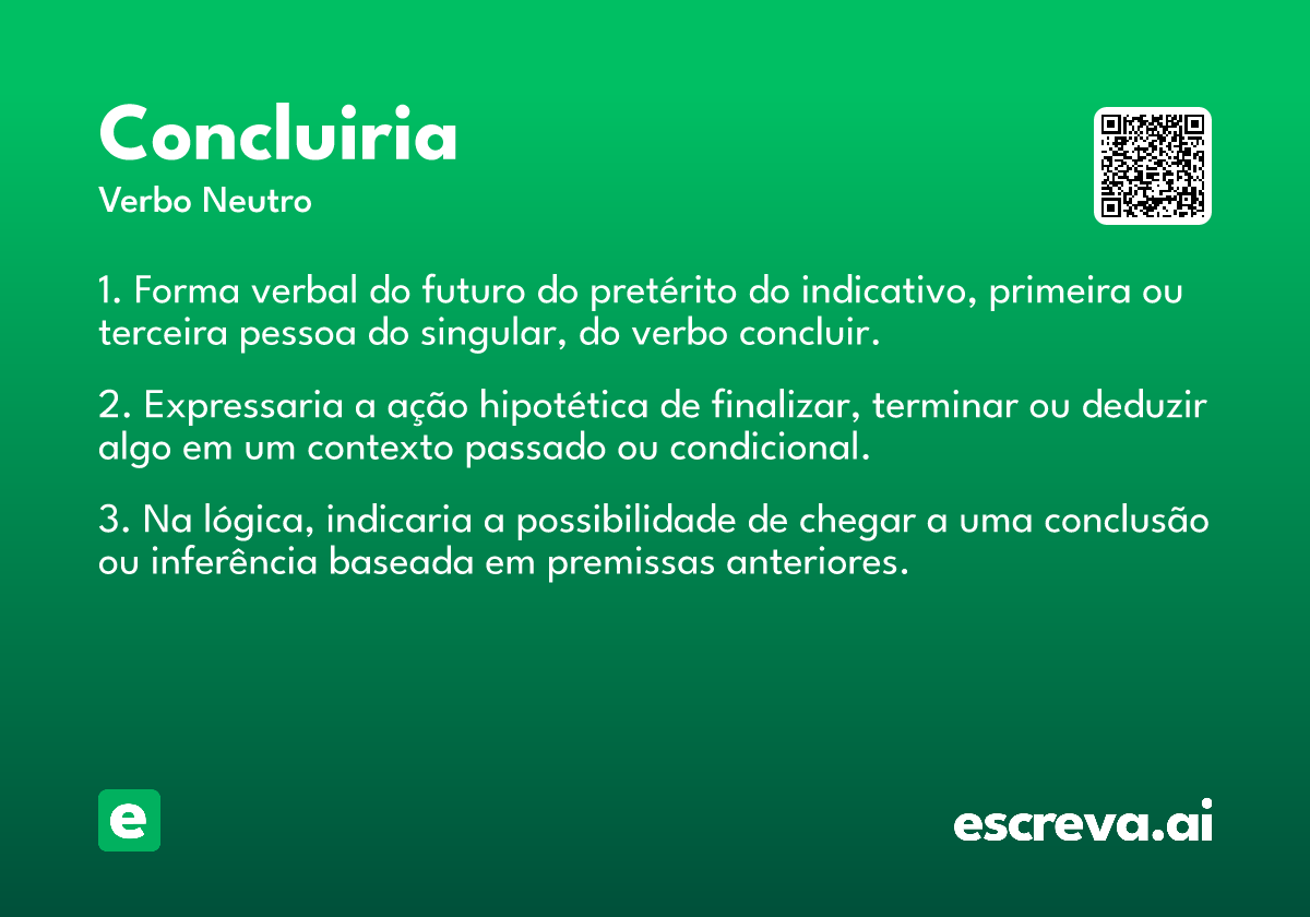 concluiria