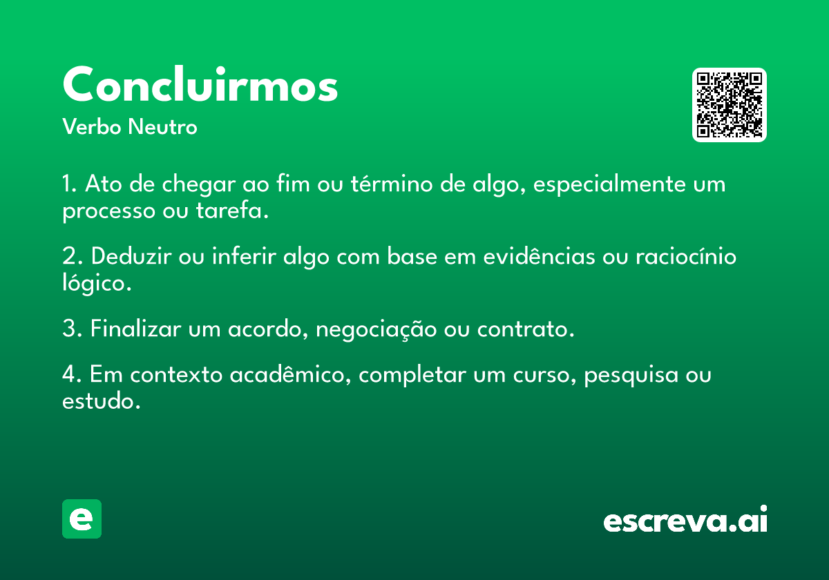 concluirmos