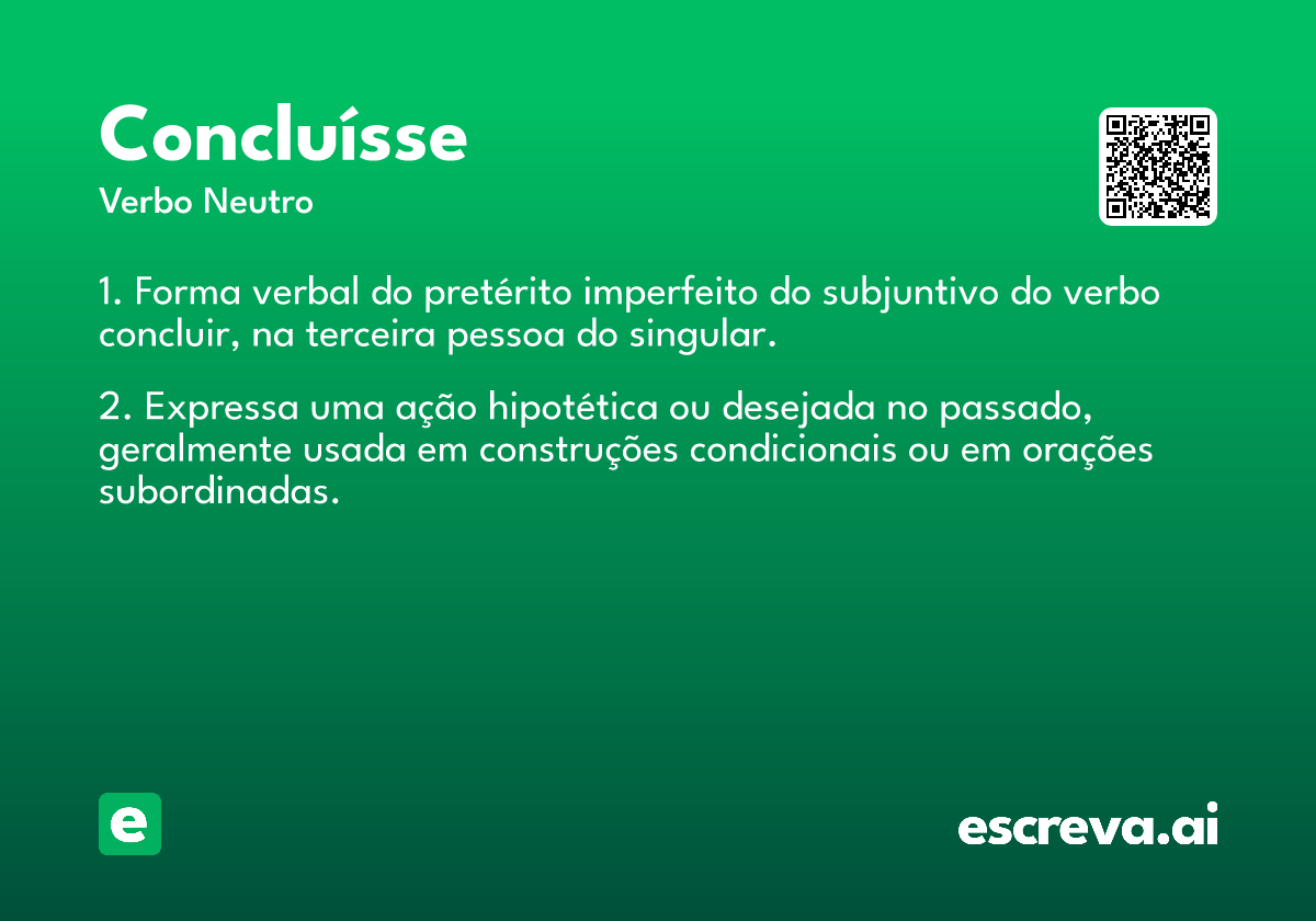 concluísse