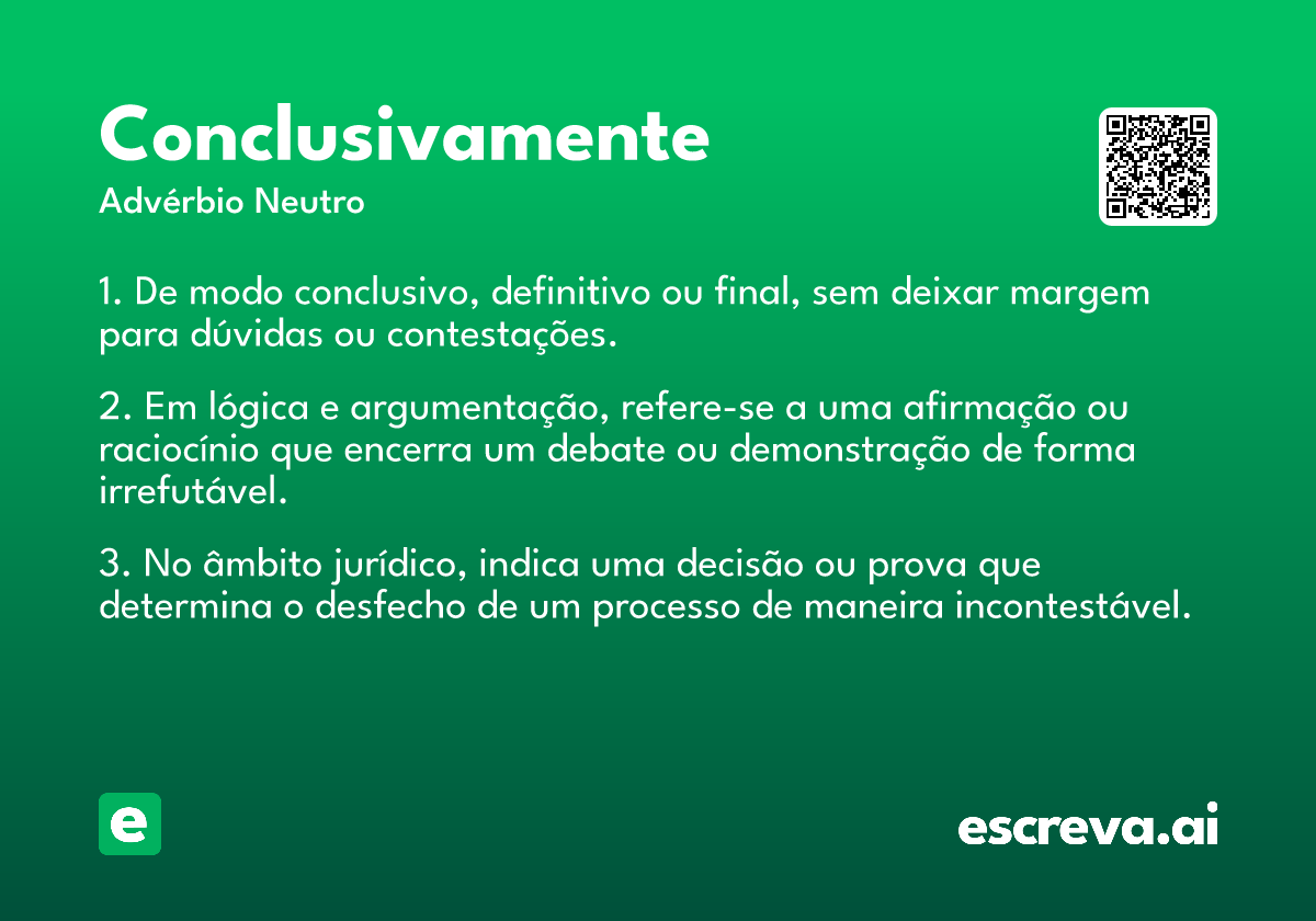 conclusivamente