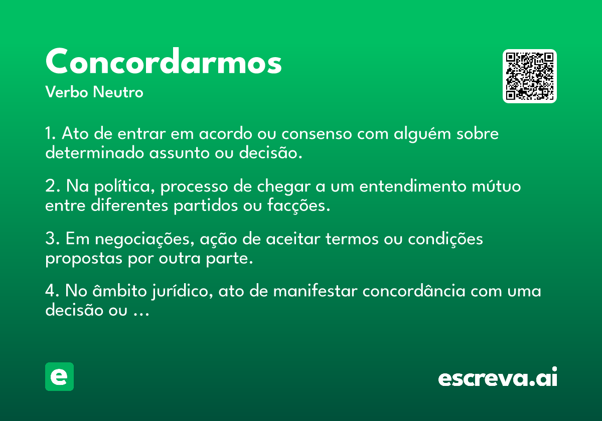 concordarmos