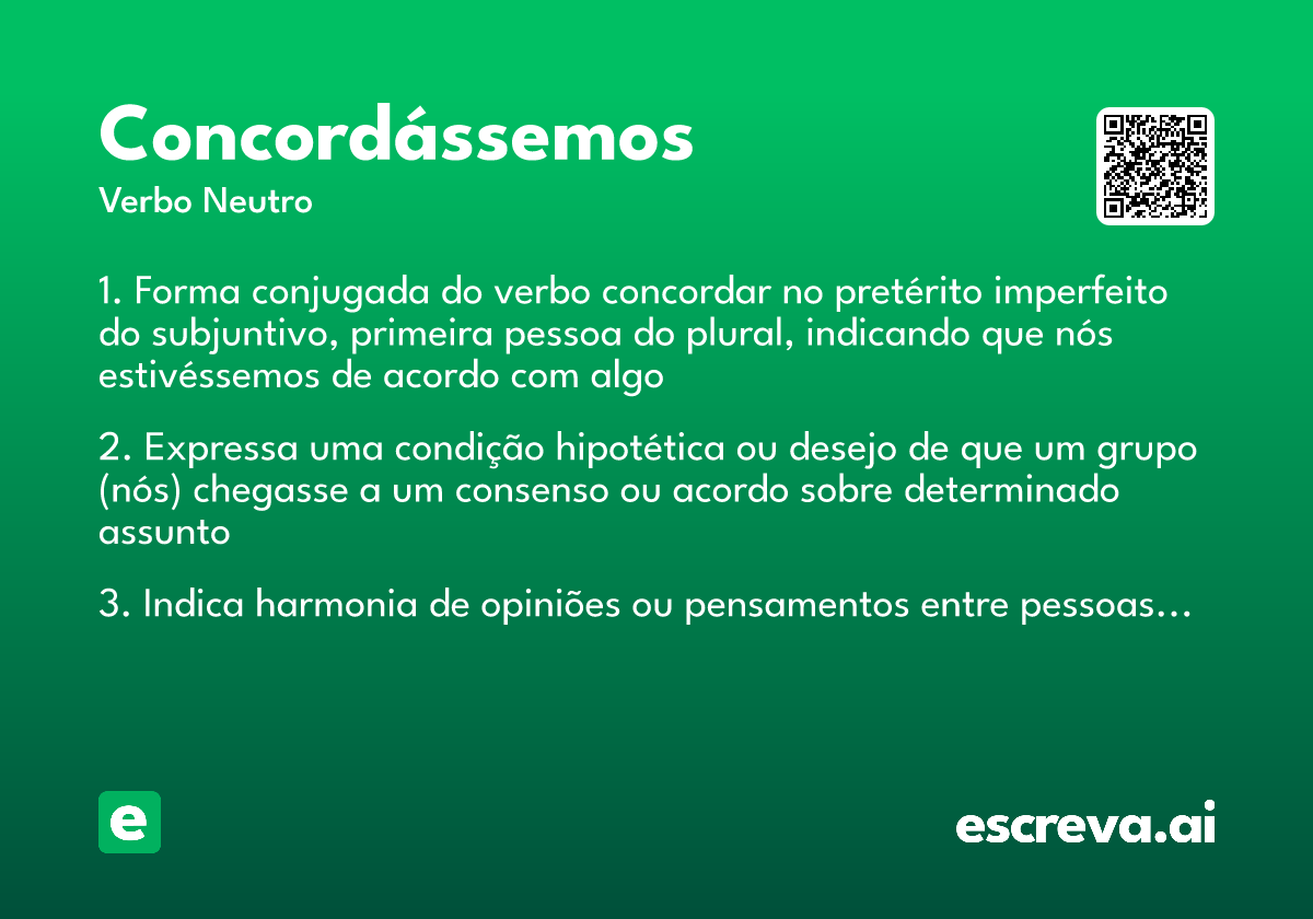 concordássemos