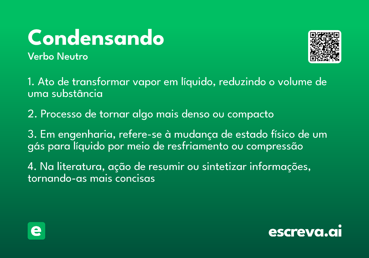 condensando