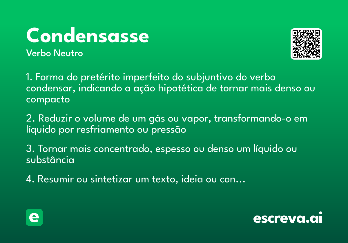 condensasse