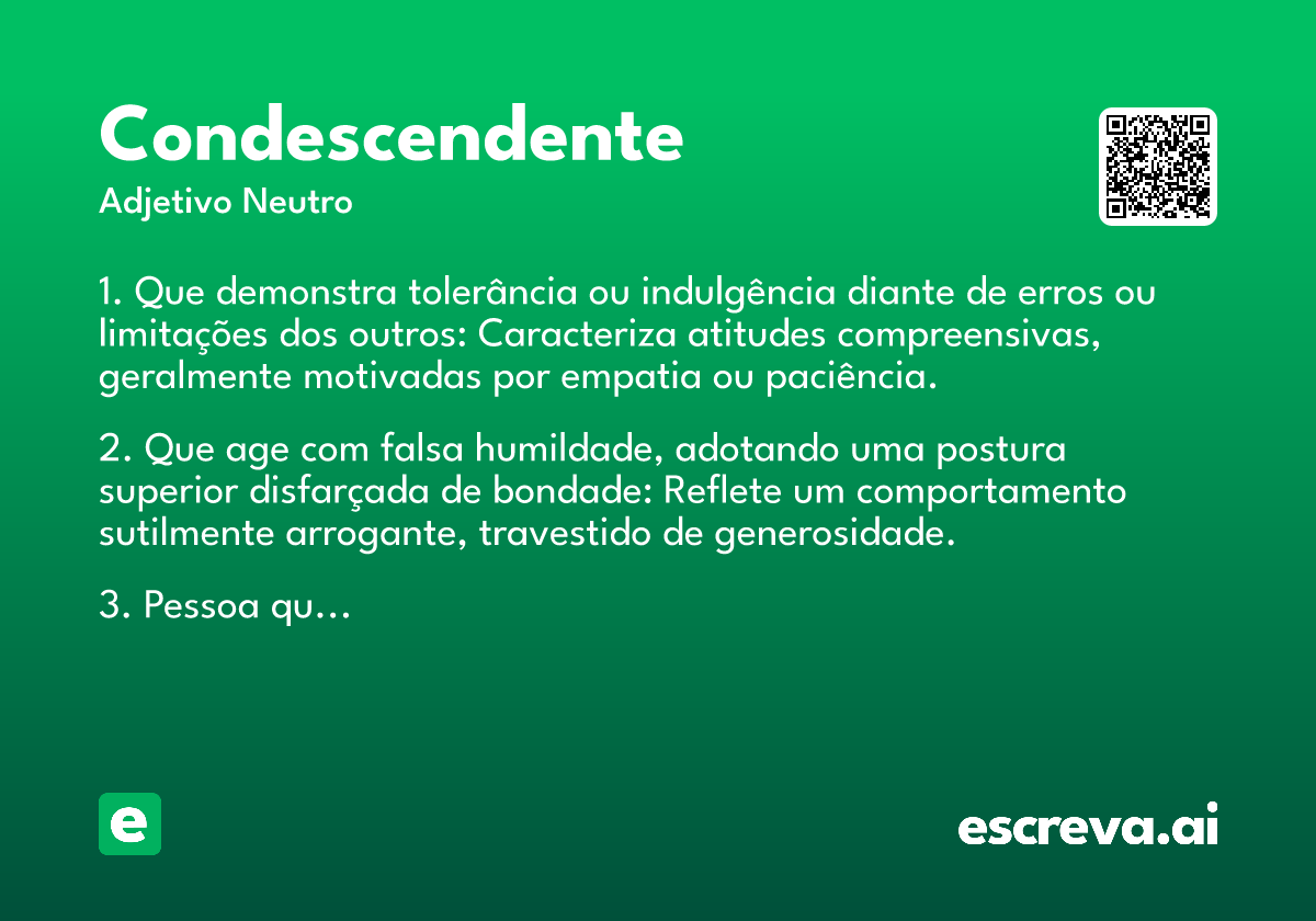 condescendente