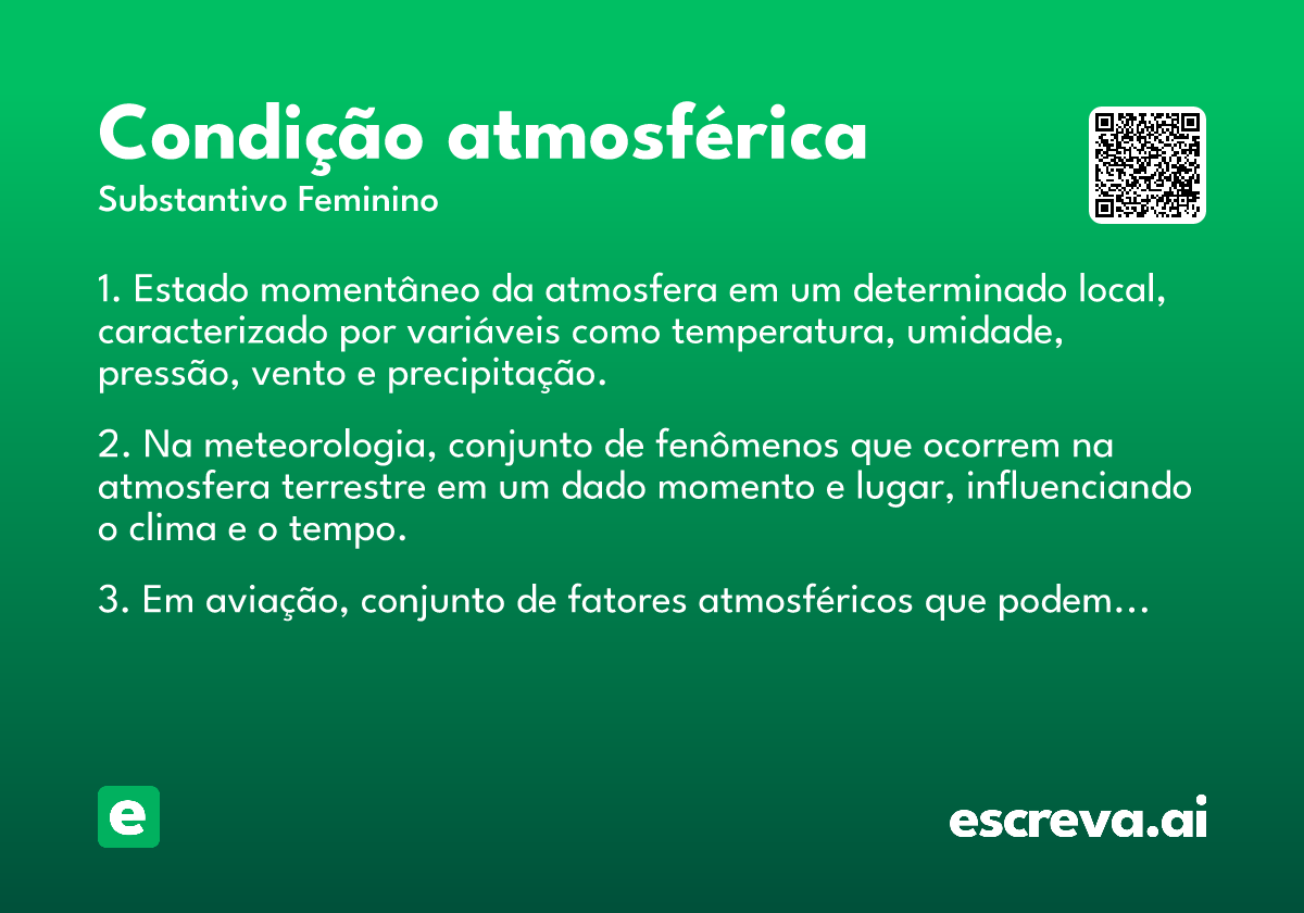 condição atmosférica