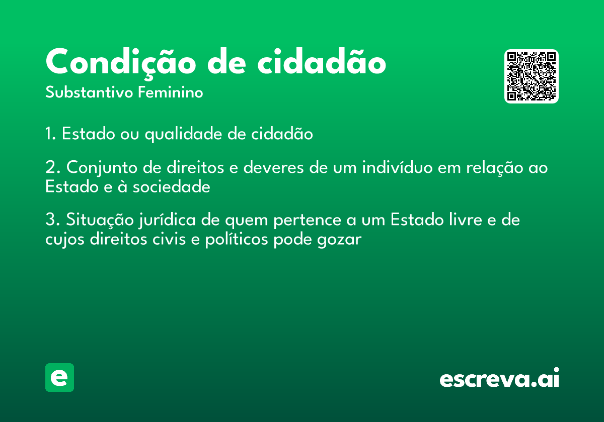 condição de cidadão