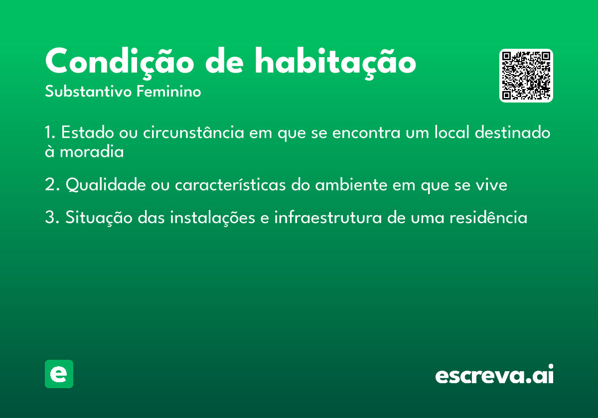 condição de habitação