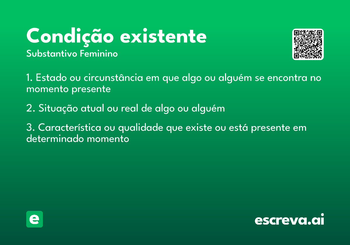 condição existente