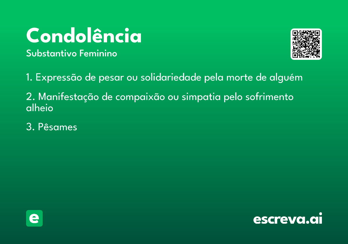 condolência