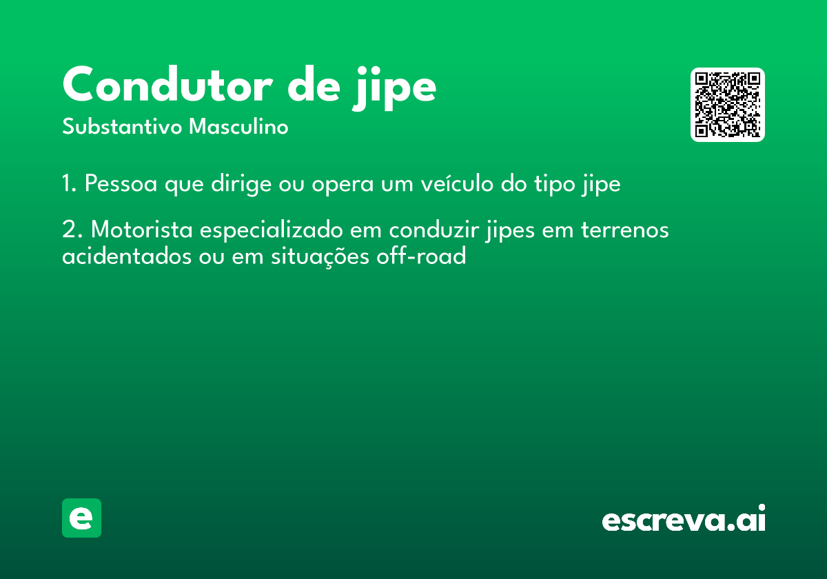 condutor de jipe