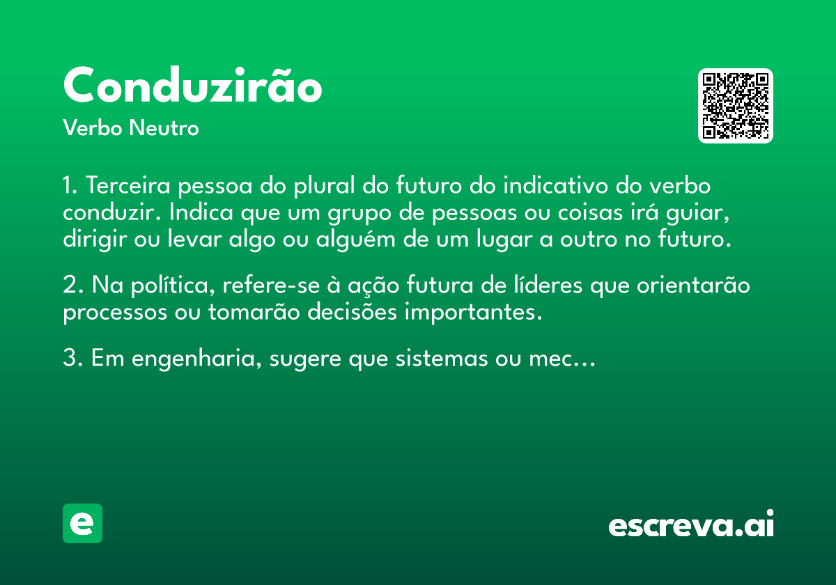 conduzirão